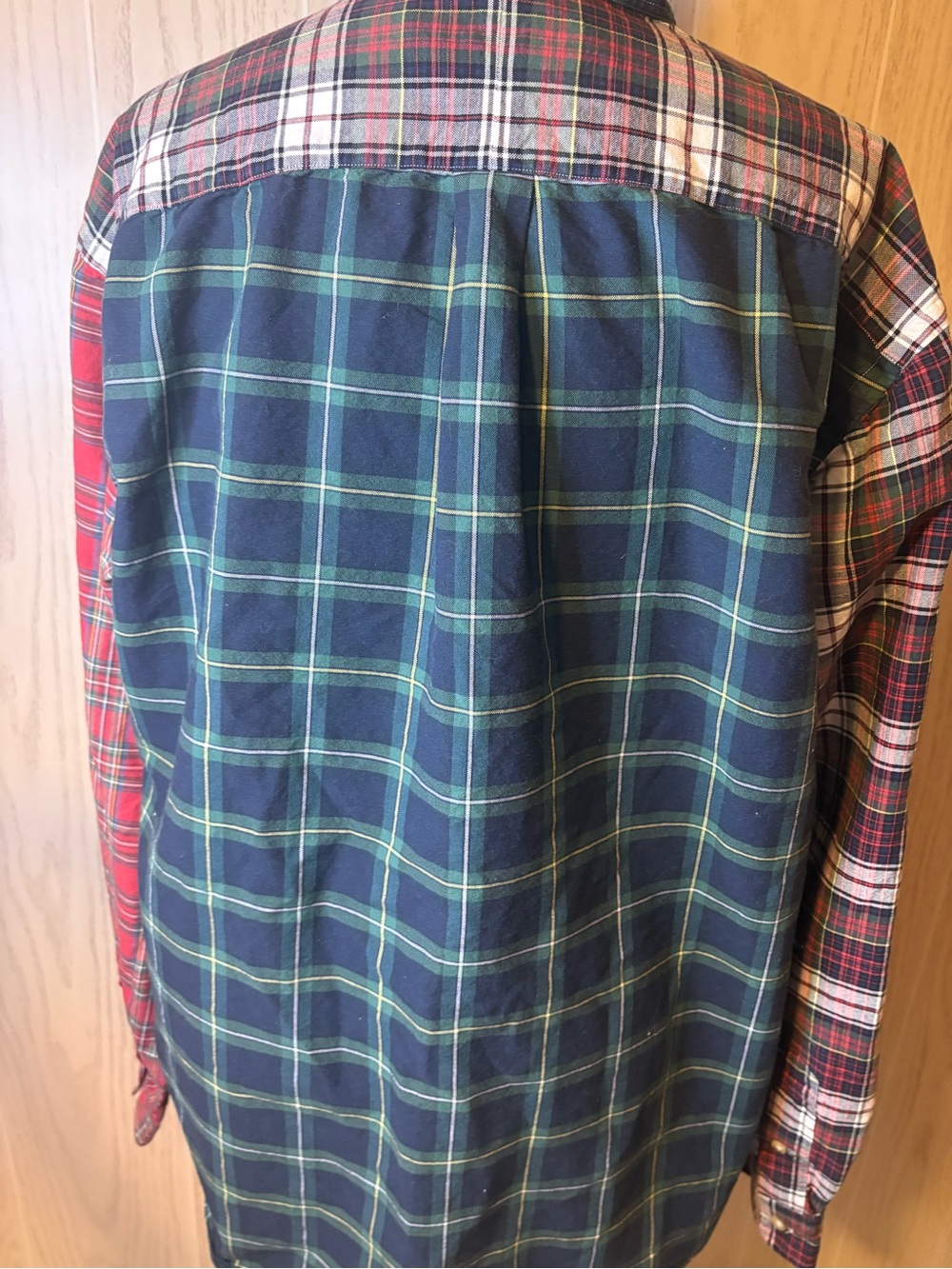 Men’s 2X Ralph Lauren Plaid Colorblock Long Sleeve Button Down Short - Picture 9 of 11